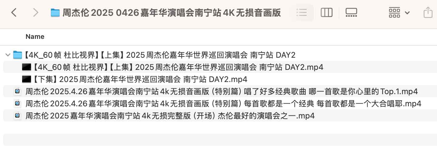 周杰伦2025 0426嘉年华演唱会南宁站4K无损音画版插图 周杰伦2025 0426嘉年华演唱会南宁站4K无损音画版插图
