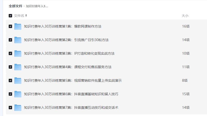知识付费年入30万训练营(1-7)合集课程插图 知识付费年入30万训练营(1-7)合集课程插图