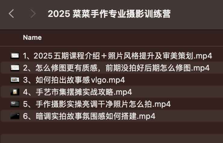 2025菜菜手作专业摄影训练营课程插图 2025菜菜手作专业摄影训练营课程插图