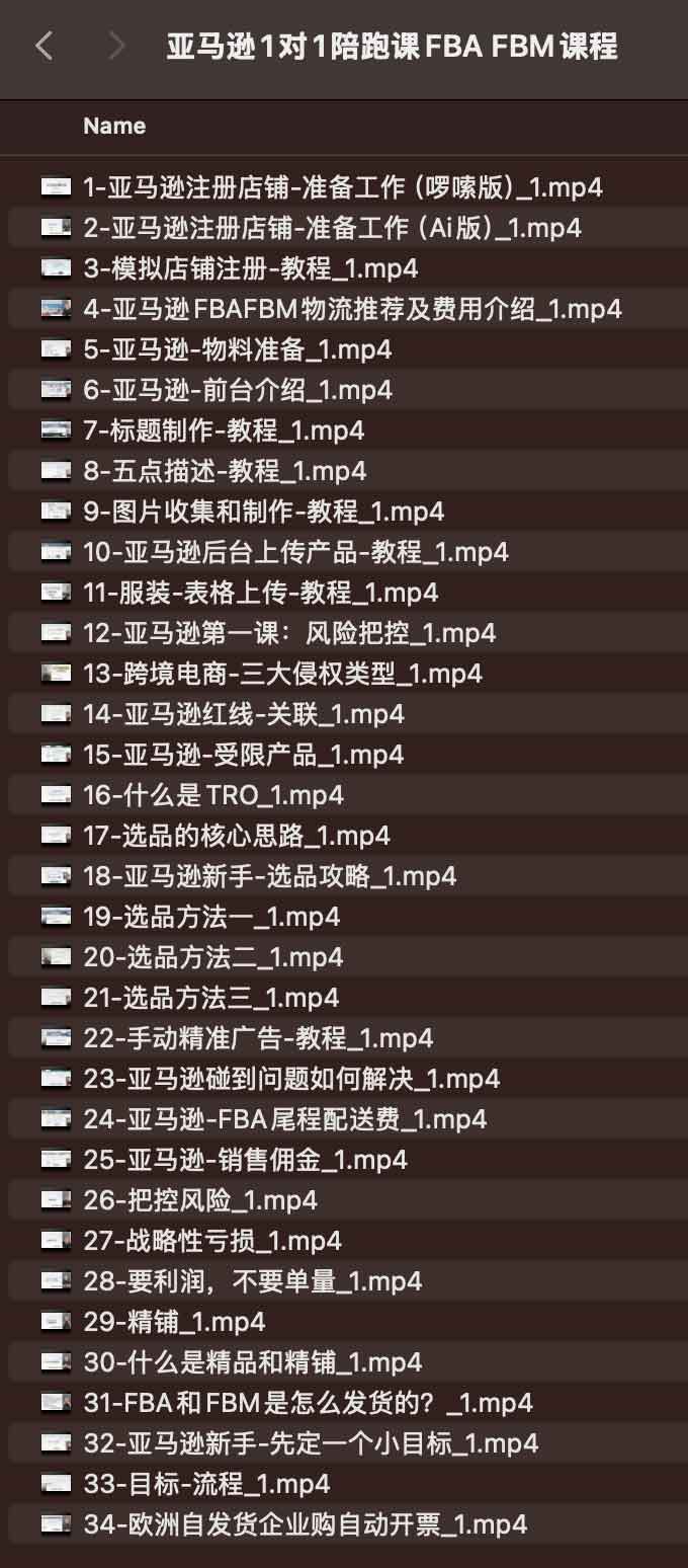 亚马逊1对1陪跑课FBA/FBM课程插图 亚马逊1对1陪跑课FBA/FBM课程插图