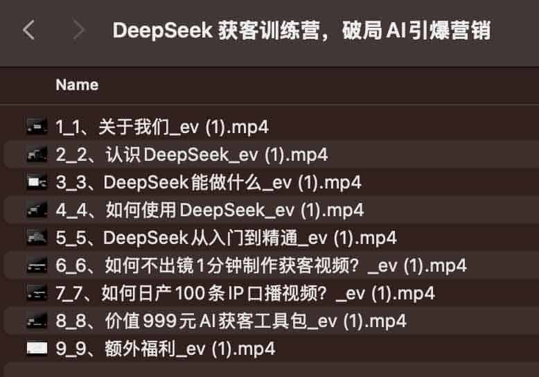 DeepSeek 获客训练营:破局AI引爆营销插图 DeepSeek 获客训练营:破局AI引爆营销插图