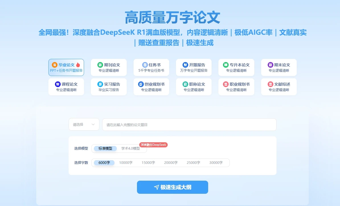 AI论文大师:学术写作的AI智能工具,DeepSeek全模型驱动|查重率≤5%|全球816学科覆盖插图 AI论文大师:学术写作的AI智能工具,DeepSeek全模型驱动|查重率≤5%|全球816学科覆盖插图