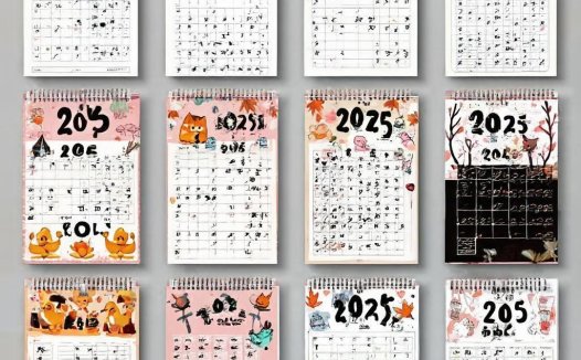 2025年日历计划表模板合集 (PDF版)