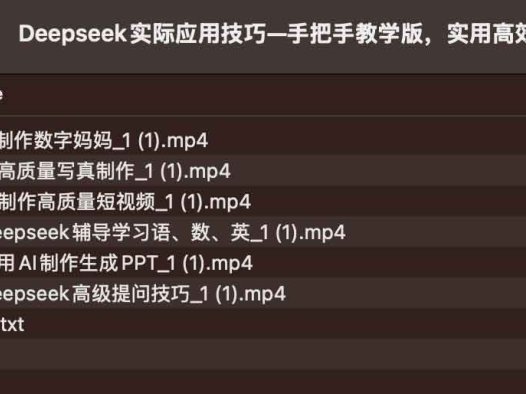 Deepseek实际应用技巧—手把手教学版课程